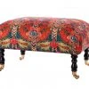 Mind The Gap Hudson Upholstered Stool Psychedelia Linen