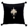 Mind The Gap Gemme Embroidery / Royal Garden Velvet Pink Cushion