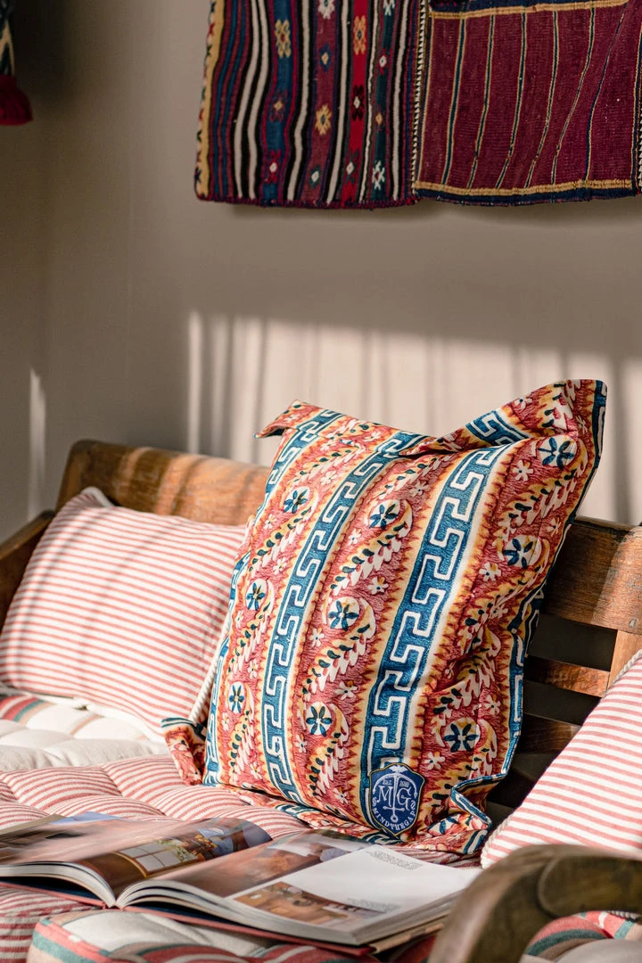 The Design Yard Samothraki Outdoor Cushion - Rectangle Blue Skies Ahead | Water-Resistant & Durable Picnic Cushion 6 The Design Yard Samothraki Outdoor Cushion, Rectangle Blue Skies Ahead