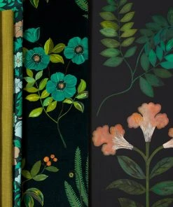 Liberty Fabrics Botanical Flora Velvet Wellington Fabric, Jade New