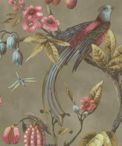BN Rose & Thorn Fiore Aviary Bird Wallpaper