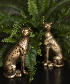 Thedesignyarduk Cheetah Ornaments Pair Havana Tropicana