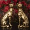 Thedesignyarduk Cheetah Ornaments Pair Havana Tropicana