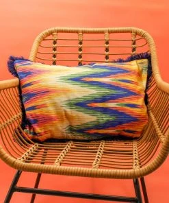 My Doris Rainbow Chevron Silk Cushion Cushions