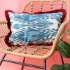 My Doris Sky Blue Aztec Silk Cushion