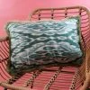 My Doris Forest Green Aztec Silk Cushion
