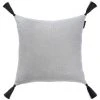 Mind The Gap Frost Grey Linen Cushion