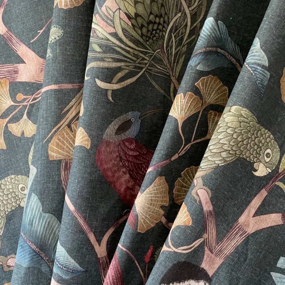 Josephine Munsey Living Branches Fabric Teal - Premium Linen & Cotton Fabric for Homeware 5 Josephine Munsey Living Branches Fabric Teal