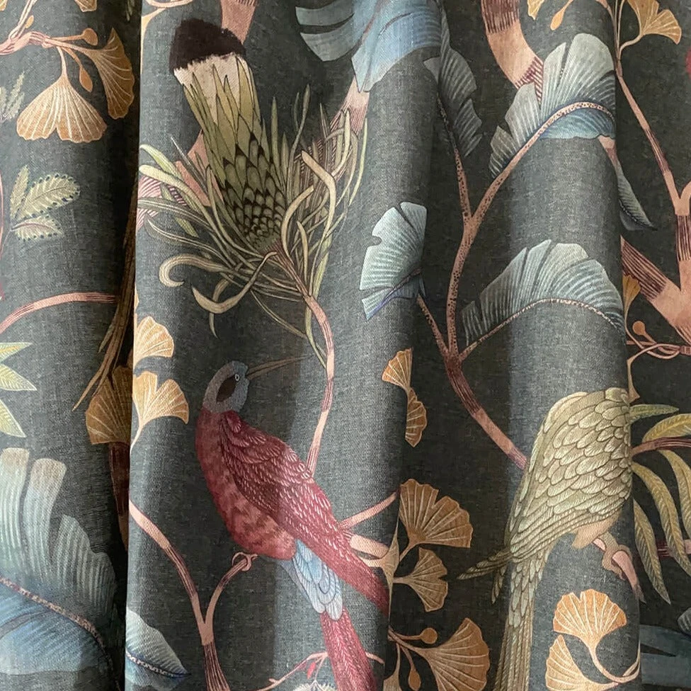 Josephine Munsey Living Branches Fabric Teal - Premium Linen & Cotton Fabric for Homeware 3 Josephine Munsey Living Branches Fabric Teal
