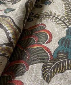 Josephine Munsey Woodland Floor Fabric Stone And Teal