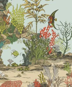 Josephine Munsey Underwater Jungle Wallpaper In Soft Aqua