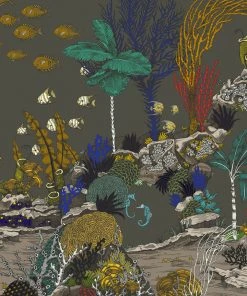 Josephine Munsey Underwater Jungle Wallpaper In Soft Aqua
