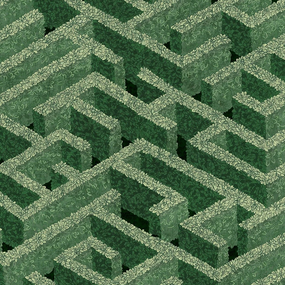 Josephine Munsey Rose & Thorn Labyrinth Wallpaper Green - Nature & Animals Wallpaper 3 Josephine Munsey Rose & Thorn Labyrinth Wallpaper Green