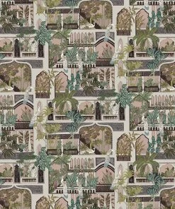 Josephine Munsey Peacock Arches Wallpaper Blush Pink