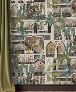 Josephine Munsey Peacock Arches Wallpaper Blush Pink