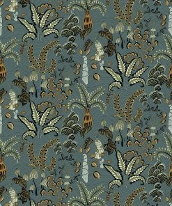 Josephine Munsey Wallpaper & Paint Woodland Floor Wallpaper Petrol And Sage