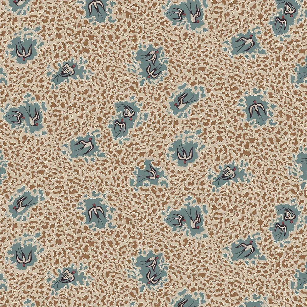 Josephine Munsey Bea's Swallows Wallpaper - Alma & Osney Blue | Nature & Animals Wallpaper 5 Josephine Munsey Bea's Swallows Wallpaper Alma & Osney Blue