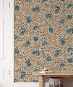 Josephine Munsey The Craftsman Bea's Swallows Wallpaper Chaingate Green & Ham Pink