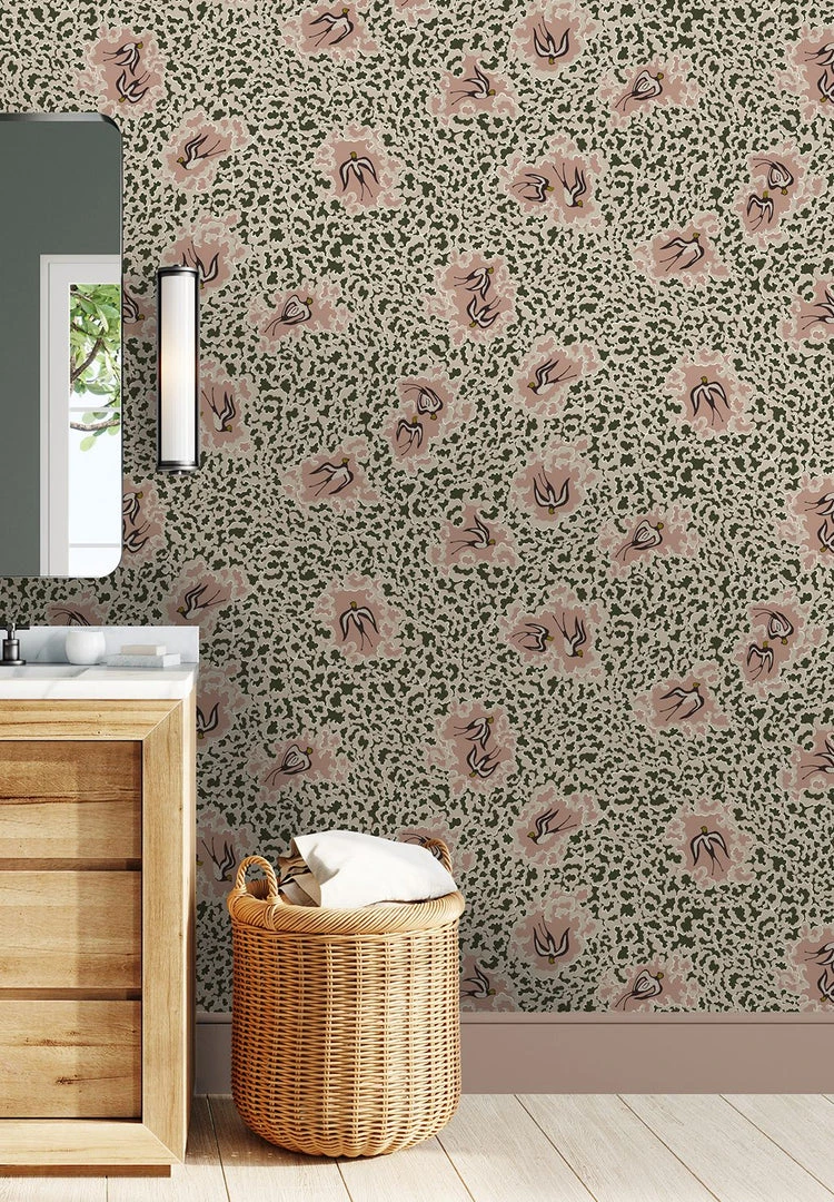 Josephine Munsey Bea's Swallows Wallpaper - Alma & Osney Blue | Nature & Animals Wallpaper 6 Josephine Munsey Bea's Swallows Wallpaper Alma & Osney Blue