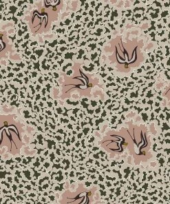 Josephine Munsey The Craftsman Bea's Swallows Wallpaper Chaingate Green & Ham Pink