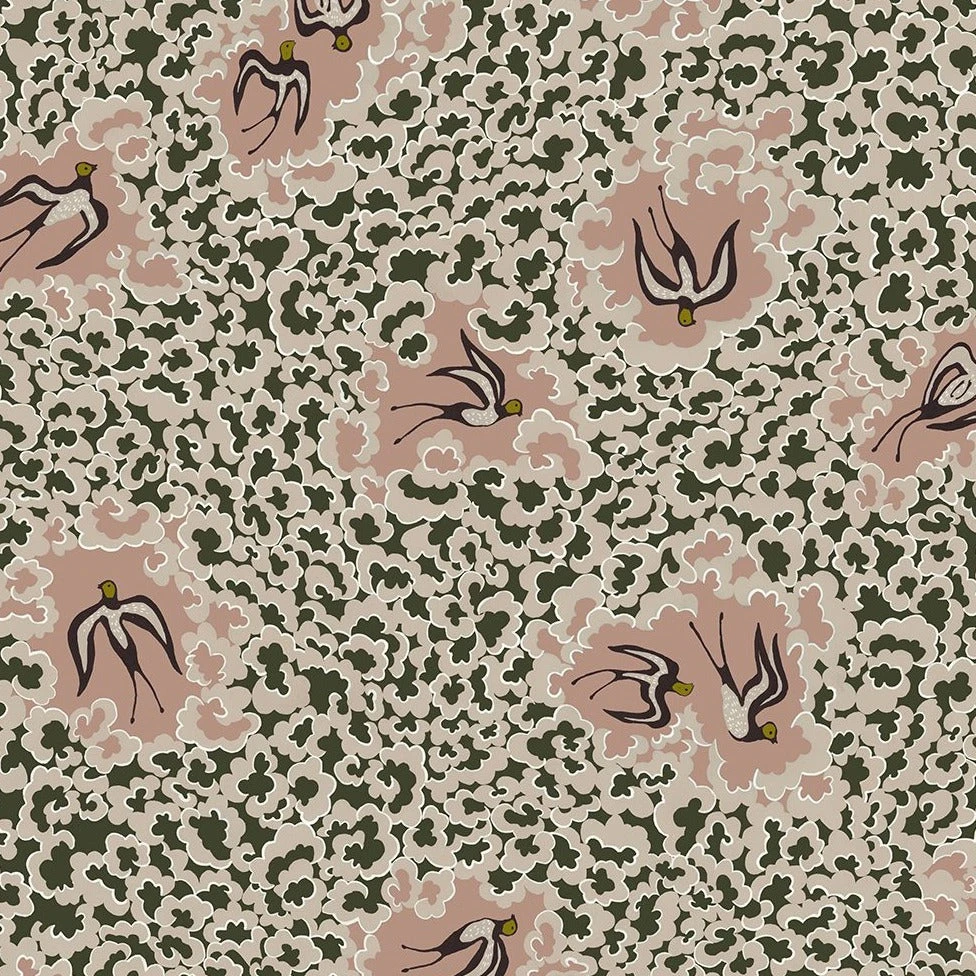 Josephine Munsey Bea's Swallows Wallpaper - Alma & Osney Blue | Nature & Animals Wallpaper 7 Josephine Munsey Bea's Swallows Wallpaper Alma & Osney Blue