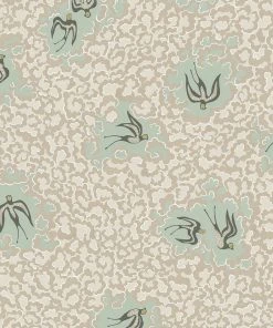 Josephine Munsey The Craftsman Bea's Swallows Wallpaper Chaingate Green & Ham Pink