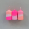 Pink Stories Neon Pillar Candles Trio - Flamingo Cookies Bohemian Dream