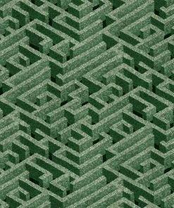Josephine Munsey Labyrinth Fabric Green New