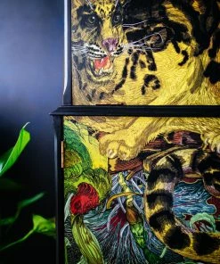 Lady Griddilebone Leopardess Vintage Drinks Cabinet Rose & Thorn