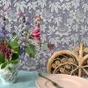 The Monkey Puzzle Tree Lilac And Silver Passion Flower Wallpaper By Alexis Snell