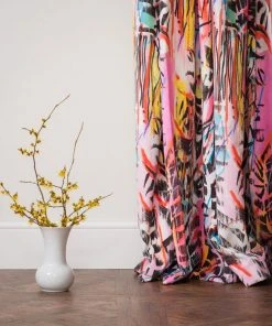 The Monkey Puzzle Tree 'Rita Does Jazz' Velvet Fabric by Sarah Thornton | Abstract Homeware Collection 12 The Monkey Puzzle Tree New 'Rita Does Jazz' Velvet By Sarah Thornton