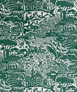 The Monkey Puzzle Tree New 'All Tomorrow's Futures' Ocean Blue Linen By Alexis Snell