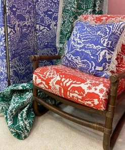 The Monkey Puzzle Tree 'All Tomorrow's Futures' Lobster Orange Linen By Alexis Snell