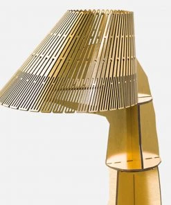 Ibride Junon - Brushed Gold Illuminated Goose Bedside Table & Lamp