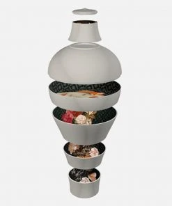 Les Jardins Royaux Ibride Ming Stackable Serving Set - Luxury Stackable Plates & Bowls for Picnic & Dining 18 Les Jardins Royaux Ibride Ming Stackable Serving Set