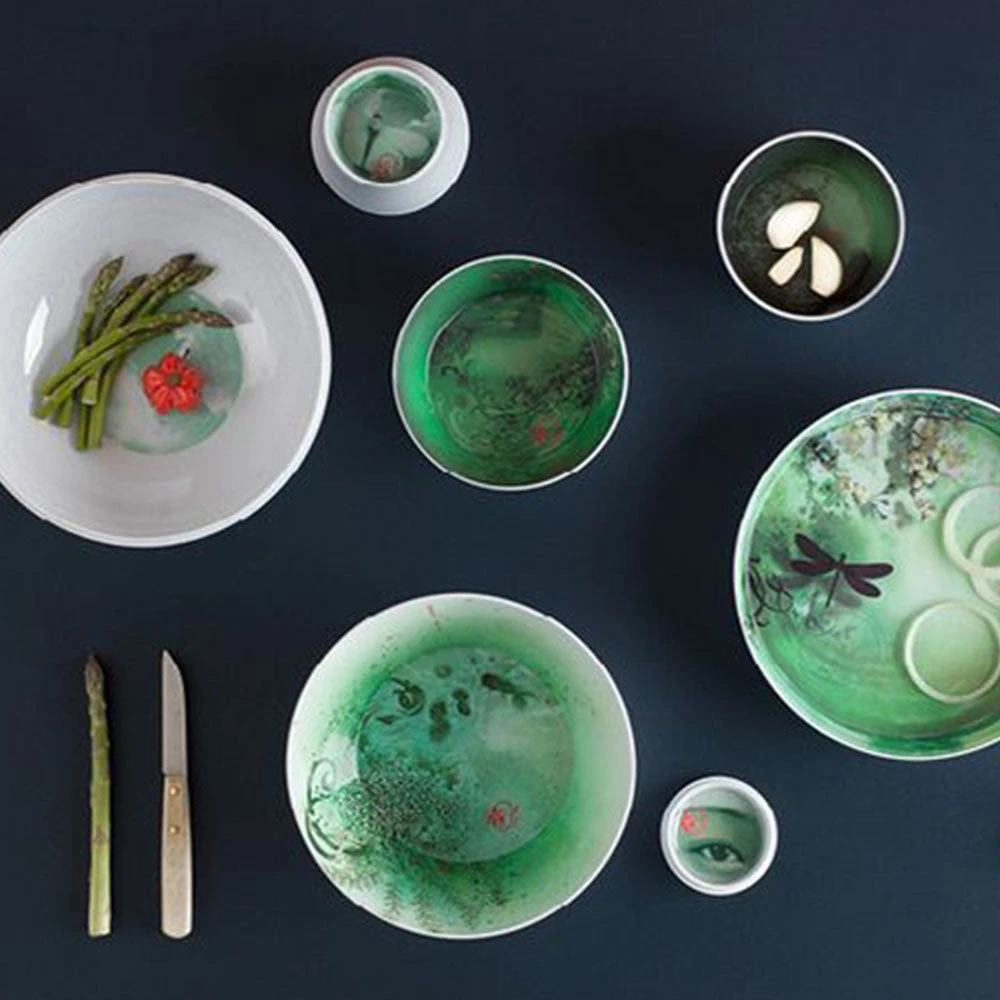 Les Jardins Royaux Ibride Ming Stackable Serving Set - Luxury Stackable Plates & Bowls for Picnic & Dining 6 Les Jardins Royaux Ibride Ming Stackable Serving Set