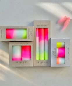 Pink Stories Memphis To Miami Neon Pillar Candles Pair - Lollipop Twins | Vibrant Home Decor & Gift 9 Pink Stories Memphis To Miami Neon Pillar Candles Pair - Lollipop Twins