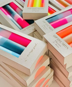 Pink Stories Neon Taper Candles - Set of 3 Spring Sorbet Candles for Home Decor & Gifts 12 Pink Stories Neon Taper Candles Spring Sorbet - Set Of 3 New