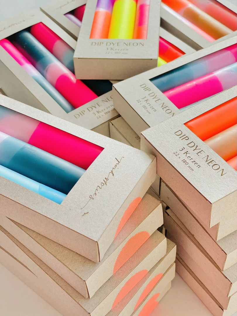 Pink Stories Neon Taper Candles - Set of 3 Spring Sorbet Candles for Home Decor & Gifts 7 Pink Stories Neon Taper Candles Spring Sorbet - Set Of 3 New