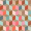 Mind The Gap Memphis To Miami Coloured Geometry Wallpaper
