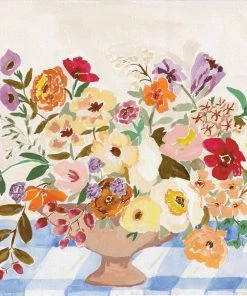 Candice Gray A3 Picnic Vase Yellow Print New