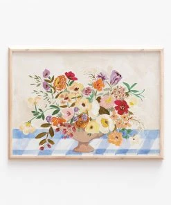 Candice Gray A3 Picnic Vase Yellow Print New