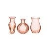 Sass & Belle Set Of 3 Pink Recycled Vases Small