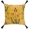 Mind The Gap Gypsy Ochre Linen Cushion Rose & Thorn