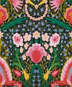 Mind The Gap Woodstock Collection - Susie Q Anthracite Floral Wallpaper | Bohemian Dream Home Decor 11 Mind The Gap Woodstock Collection, Susie Q Anthracite Wallpaper