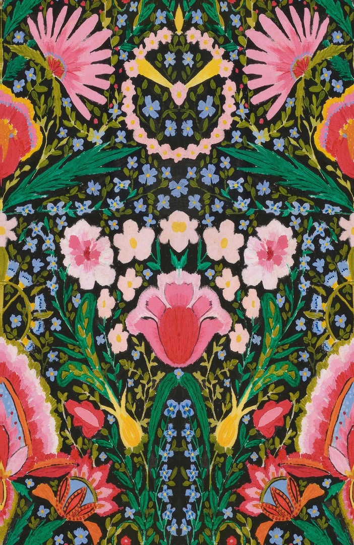 Mind The Gap Woodstock Collection - Susie Q Anthracite Floral Wallpaper | Bohemian Dream Home Decor 7 Mind The Gap Woodstock Collection, Susie Q Anthracite Wallpaper