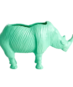 Rice By Rice METAL FLOWER POT - NEON GREEN