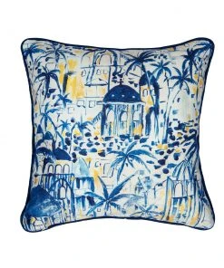 Mind The Gap Rhodes Stonewashed Cotton Cushion