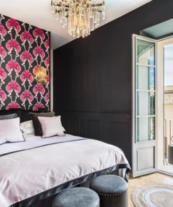 The Graduate Collection Showgirls Wallpaper Metallic Pink & Black New