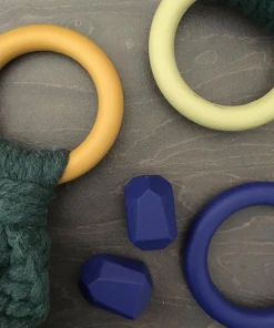 The Design Yard Macrame Green Plant Hanger With Yellow Beads Gifts Galore